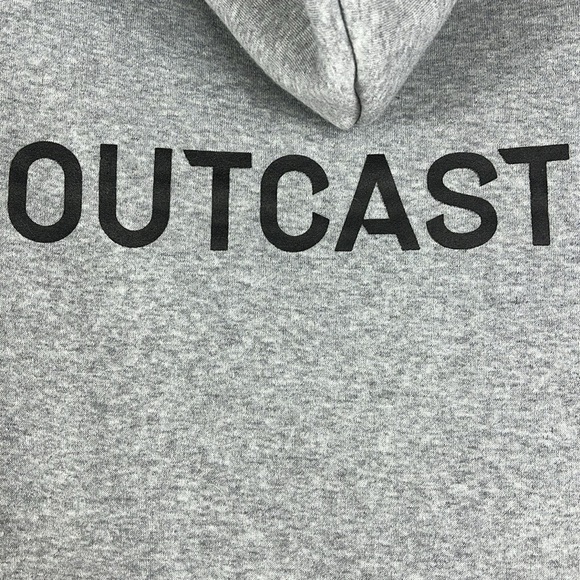 Fabdog hooded 'outcast' sweatshirt velcro close strip harness hook opening Sz XL - Picture 4 of 7